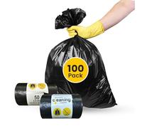 DCS Herculean Pack of 2 x 50 Extra Heavy Duty Black Bin Bags 90L - Extra Strong Refuse Sacks for Office, Household, Kitchen, Restaurant - Eco-Friendly Garbage Bags 37x73x99cm