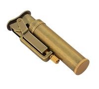 DCSCRFE Vintage Trench Lighter Windproof Refillable Copper Antique Brass Lighter (Bronze)