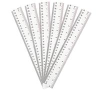 Dcsfadq 6 Pieces Plastic Ruler 30 cm, 12 Inch Transparent Straight Ruler Set, Metric Inch Scale Ruler, Ruler Precision Measuring Tool for School Office
