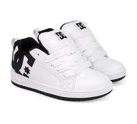 Dcshoes Court Graffik Leather Shoes Trainers, White Black, 1.5 UK