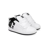 Dcshoes Court Graffik Leather Shoes Trainers, White Black, 1.5 UK