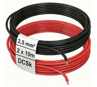 DCSk - Vehicle cable type FLRY B asymmetrical 2.5mm² - Car Electrical Wire, Set of 2 Colours (Red/Black) at 10m