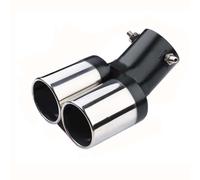 DCSNXZF Car Exhaust Muffler for Ford Fiesta MK7 2009-2025, Exhaust Tips Stainless Steel Exhaust Muffler Exhaust Whistle Car End Pipes Accessory,A-Black-Silver