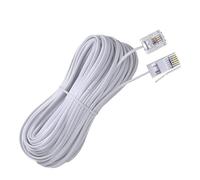 Dcszgzw 15M BT Phone to RJ11 Cable 6P2C,Internet Cable for BT,Internet,Broadband,Modem,Router and Landline Telephone,British UK BT Socket Wire White