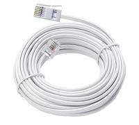 Dcszgzw 20M BT Phone to RJ11 Cable, 6P2C, Internet Cable, Broadband, Modem, Router, Landline Telephone, British UK BT Socket Wire, White