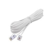 Dcszgzw BT Phone to RJ11 Cable 6P2C, 3m Flat Internet Broadband Cable for BT Socket, Modem, Router and Landline Telephone, British UK Standard White Telephone Extension Cord