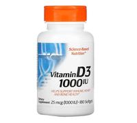 Dct0rs B3st V1tam1n D3 25mcg 1000 IU Softgels, Food Supplement - 180 Count per Bottle