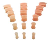 DCTattoo Pair Silicone Flexi Flesh Shade Ear Hider Tunnels *Plugs* - Dark 26mm