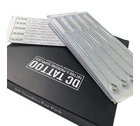 DCTattoo Premium BUGPIN Tattoo Liner Needles (08 Gauge) (1RL Bugpin) - 50 Pack