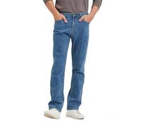 Dctop Men's Jeans Stretch Straight Leg Trousers Regular Fit, 1# Old Blue, 36 W/30 L