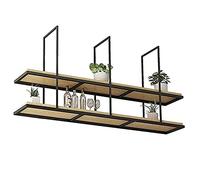 DCTPETHM Ceiling Wine Rack, Hanging Flower Stand Pot Pan Shelf, Ceiling Nordic Decoration Holder For Bar Kitchen Storage And Organization Matte Black Wall Floating Shelves (Size :