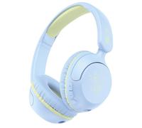 DCU PlaySafe Kids Earphones, 3 in 1 Bluetooth and Cable, Volume Limit 85dB, 45h Battery, Blue and Yellow