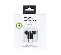 DCU Tecnologic, Headphones, Wired Headphones, Microphone and Volume Control, Universal Jack 3.5 mm, Stereo Sound, Black