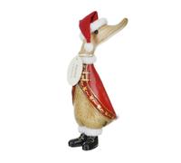 DCUK Santa Claus Christmas Wooden Duck Ornament