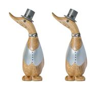 DCUK Wooden Mr and Mr Wedding Duck Ornaments