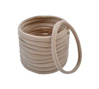 DCUTERQ 50Pcs Baby Girls Soft Stretchy DIY Solid Color Nylon Headbands Hair Bands Hair Accessories nude color