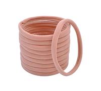 DCUTERQ 50Pcs Baby Girls Soft Stretchy DIY Solid Color Nylon Headbands Hair Bands Hair Accessories pink 1