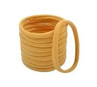 DCUTERQ 50Pcs Baby Girls Soft Stretchy DIY Solid Color Nylon Headbands Hair Bands Hair Accessories yellow 1