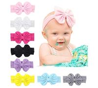 DCUTERQ Baby Girl Headbands with Bows Newborn Infant Flowers Elastic Hairband Child Hair Accessories