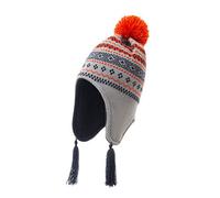 DCUTERQ Baby Toddler Winter Hat Cute Jacquard Cap Earflap Knitted Fleece Lined Warm Beanie for Girls Boys Orange 0-3T