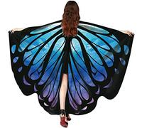 DCUTERQ Butterfly Wings for Women Halloween Costume Butterfly Shawl Fairy Ladies Cape Nymph Pixie Costume Accessory Starry Sky