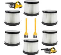 DCV501HB DCV5011H Replacement HEPA Filters for DeWALT 20V Cordless Handheld Vacuum - Washable & Reusable 6 Pack - Compatible with Makita, KXX, TengXcel, CAMXTOOL