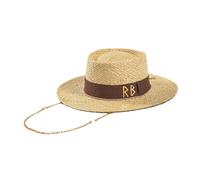 Dcvmvmn Women Fashion Summer Chain Strap Fedora Hat Beach Hats Sun Hats Concave