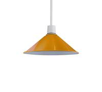DCVOLTAGE 1 Pcs Modern Ceiling Lamp Shade Yellow Metal Cone Shape Pendant Light E27 Base Hanging Light Fixture for Bedroom Hallway Office Café Restaurant