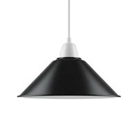 DCVOLTAGE 1Pcs Modern Ceiling Lamp Shade Black Metal Cone Shape Pendant Light E27 Base Hanging Light Fixture for Bedroom Hallway Office Café Restaurant