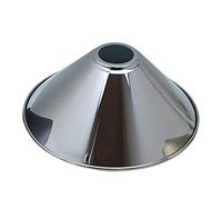 DCVOLTAGE 2 Pack Modern Ceiling Lamp Shade Chrome Metal Cone Shape Pendant Light E27 Base Hanging Light Fixture for Bedroom Hallway Office Café Restaurant