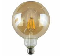 DCVOLTAGE G125 Globe E27 Screw Bulb, Led Edison Light Bulb, Dimmable Retro E27 Screw Bulb,220V 8W 450 Lumen Warm White 2700K CRI>90,G125 Led Filament Light Bulb,90% Energy Saving