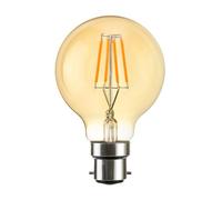 dcvoltage G80 Globe B22 Bayonet Bulb,Led Edison Light Bulb, Dimmable Retro B22 Bulb,220V 4W 450 Lumen Warm White 2700K CRI>90,G80 Led Filament Light Bulb,90% Energy Saving