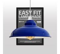 DCVOLTAGE Retro Ceiling Pendant Lamp Shade Navy Blue Metal 32 cm Width 13.5 cm Height Curved Shape Ideal for Living Room Bed Room Kitchen Office Balcony Restaurant Bar