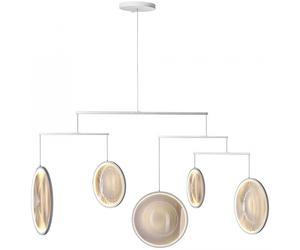 DCWéditions - Focus X5 Chandelier, Matte White - Matte White