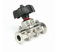 DCWO Fit Tube O.D x Ferrule O.D Tri Clamp 1.5" 2" 316 Stainless Steel Diaphragm Valve (Size : 12.7x25mm)