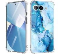 Dcwunk for Google Pixel 10A Case 5G Marble and Flowers Slim Anti-Drop Shockproof Protective Soft Shockproof Clear Phone Protective Covers 6.3 Inch (Golden Tides)