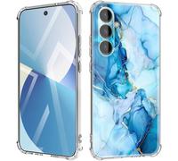 Dcwunk for Samsung Galaxy A36 Case 5G Marble Slim Anti-Drop Shockproof Protective Soft Shockproof Clear Phone Protective Covers 6.7 Inch for Women，Golden Tides