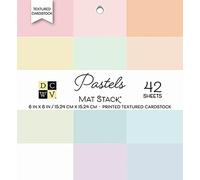 DCWV Card Stock 6"X6" Cardstock Stack, Pastels Solid, 12 Colors