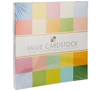 DCWV Cardstock Stack, Value Pack, Assorted Solid Colors, Smooth, 102 Sheets (6 Each), 12 x 12 inches