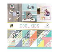 DCWV DieCuts with a View Die Cuts With A View Premium Stack-12 x 12-Double-Sided-Cool Kids-Gold Foil-36 Sheet 614323, Multi