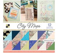 DCWV PS-002-00025 City Maps Paper Stack, Multicolor