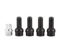 DCXXAN wheel studs Compatible with A3 A4 A5 M14x1.5 Black Stainless Steel Alloy Car Wheel Locking Lug Nuts