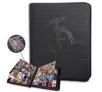 DCY BLUE Toploader Binder 9 Pocket, Holds 360 Toploaders,Trading Card Album for MTG/Yugioh/TCG Trading Cards & Sports Cards in 3x4'' (Black)