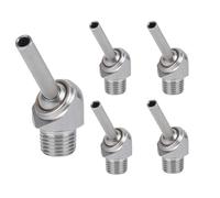 DCYCBTH 5 Pcs 1/4" PT x 10/30/50mm Coolant Pipe Adjustable 304 Stainless Steel Screw-in Coolant Nozzle High-Pressure Water Oil Cooling Tube for Lathe, Milling, CNC Machine (30mm) HTAP-1/4-30