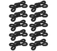 DCYQAIN 10 Sets Fabric Covered Sewing Hooks and Eyes, 23mm Black Invisible Hook and Eye Closures, Sew-On Fasteners for Bras Jackets Dresses Skirts Coats