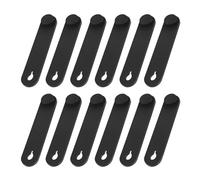 DCYQAIN 12 Pack Silicone Cable Ties, Reusable Rubber Cable Organizer Straps, 57x12mm Black Wire Management Ties for Motorcycle Car Home Office Chargers