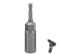 DCYQAIN 13mm Nut Driver Bit, 1/4" Hex Shank 80mm Carbon Steel Magnetic Socket Adapter for Impact Drills & Screwdrivers