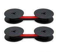 DCYQAIN 2 Pack Universal Typewriter Ribbon Twin Spool, Black & Red Ink Replacement Ribbons, Wear-Resistant Fabric for Most Vintage Retro Typewriters, Easy Install Long-Lasting Crisp Typing