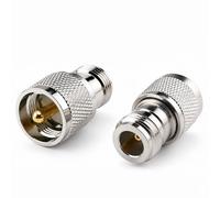 DCYQAIN 2PCS UHF PL259 Male to N Type Female Coax Adapter, 50 Ohm Straight RF Coaxial Connector, Low Loss for CB Ham Radio Walkie Talkie Antenna Wi-Fi Telecom CCTV