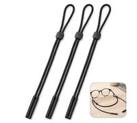 DCYQAIN 3 Pack Braided Glasses Strap, Adjustable Sports Eyeglasses Lanyard, Anti-Slip Sunglasses Retainer Holder Around Neck for Men Women, Unisex Eyewear Safety Cord for Outdoor & Daily Use